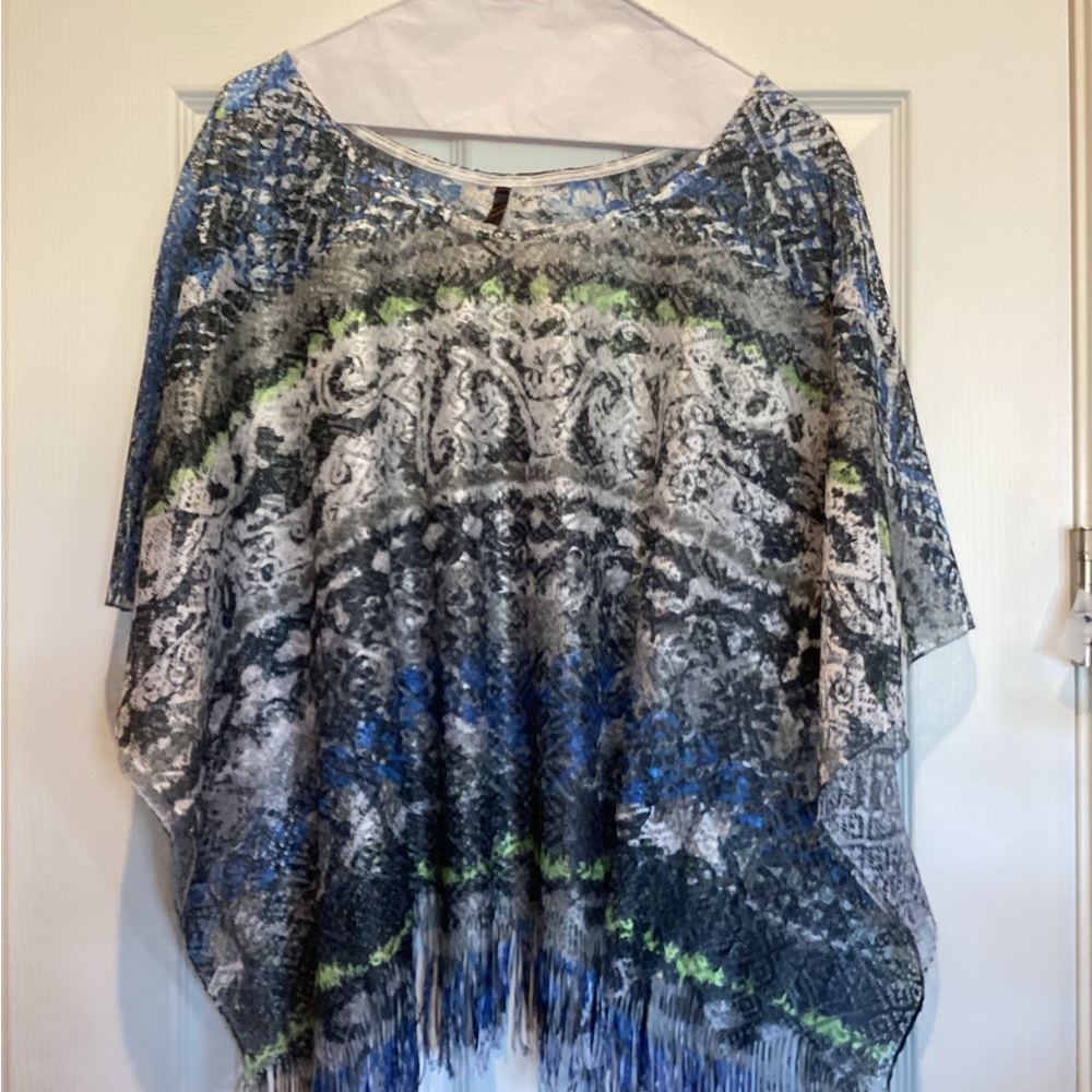 Bohemian Fringe Poncho Top